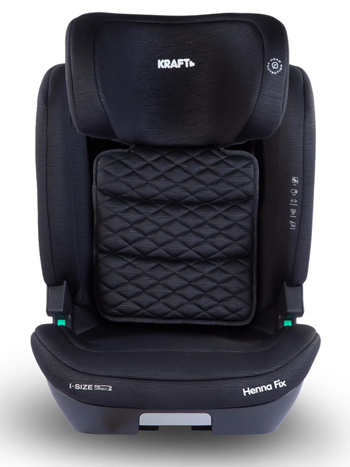 Kraft Henna Fix I-Size Oto Koltuğu 15-36 Kg (100-150 Cm) - Siyah