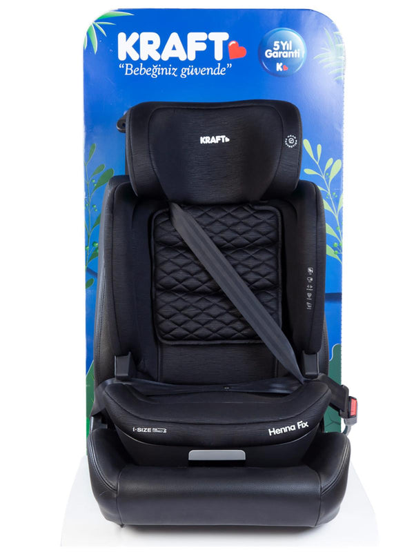 Kraft Henna Fix I-Size Oto Koltuğu 15-36 Kg (100-150 Cm) - Siyah