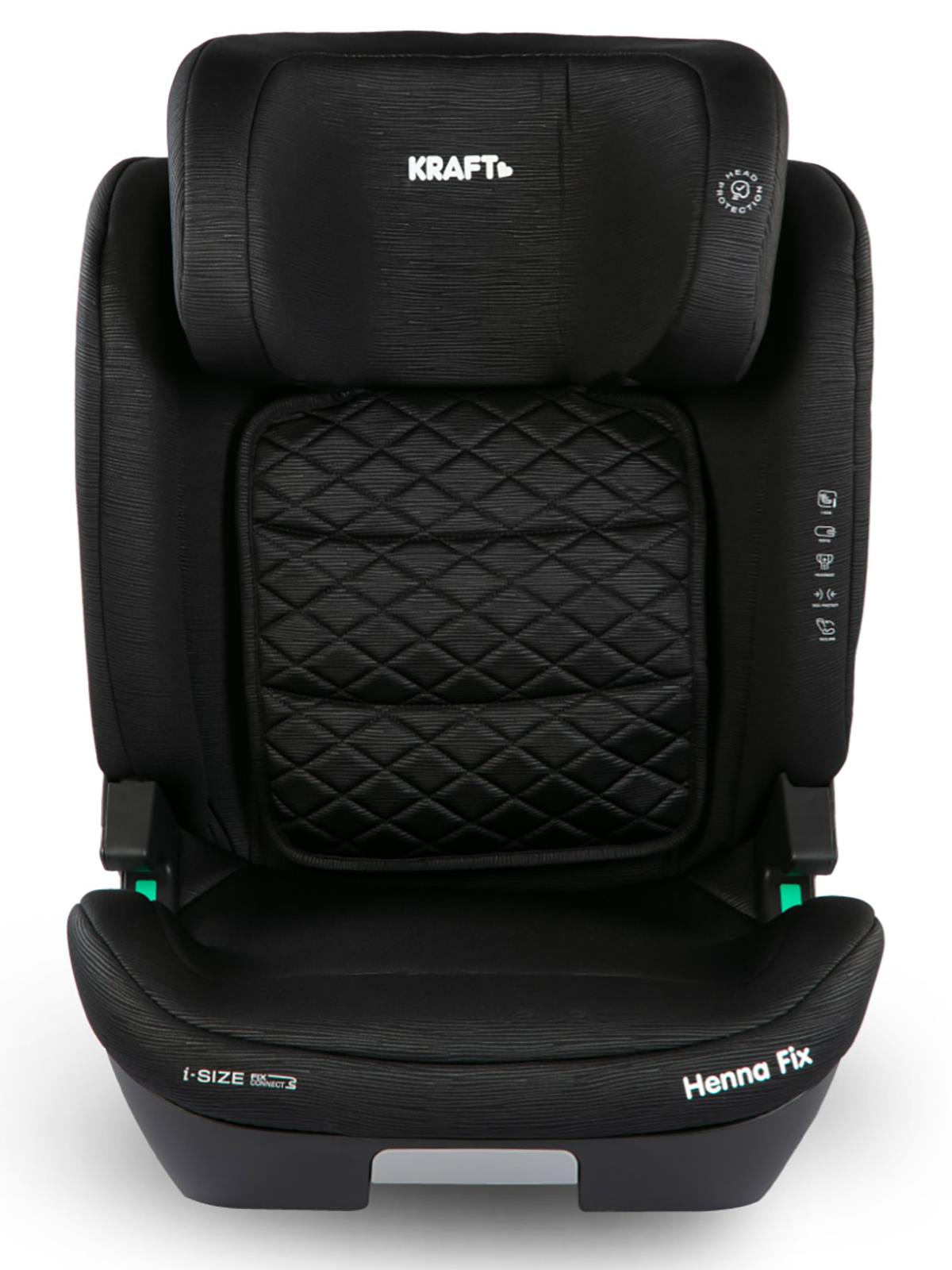 Kraft Henna Fix I-Size Oto Koltuğu 15-36 Kg (100-150 Cm) - Siyah