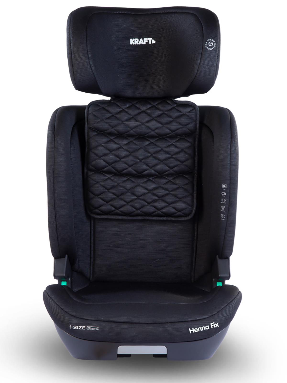 Kraft Henna Fix I-Size Oto Koltuğu 15-36 Kg (100-150 Cm) - Siyah
