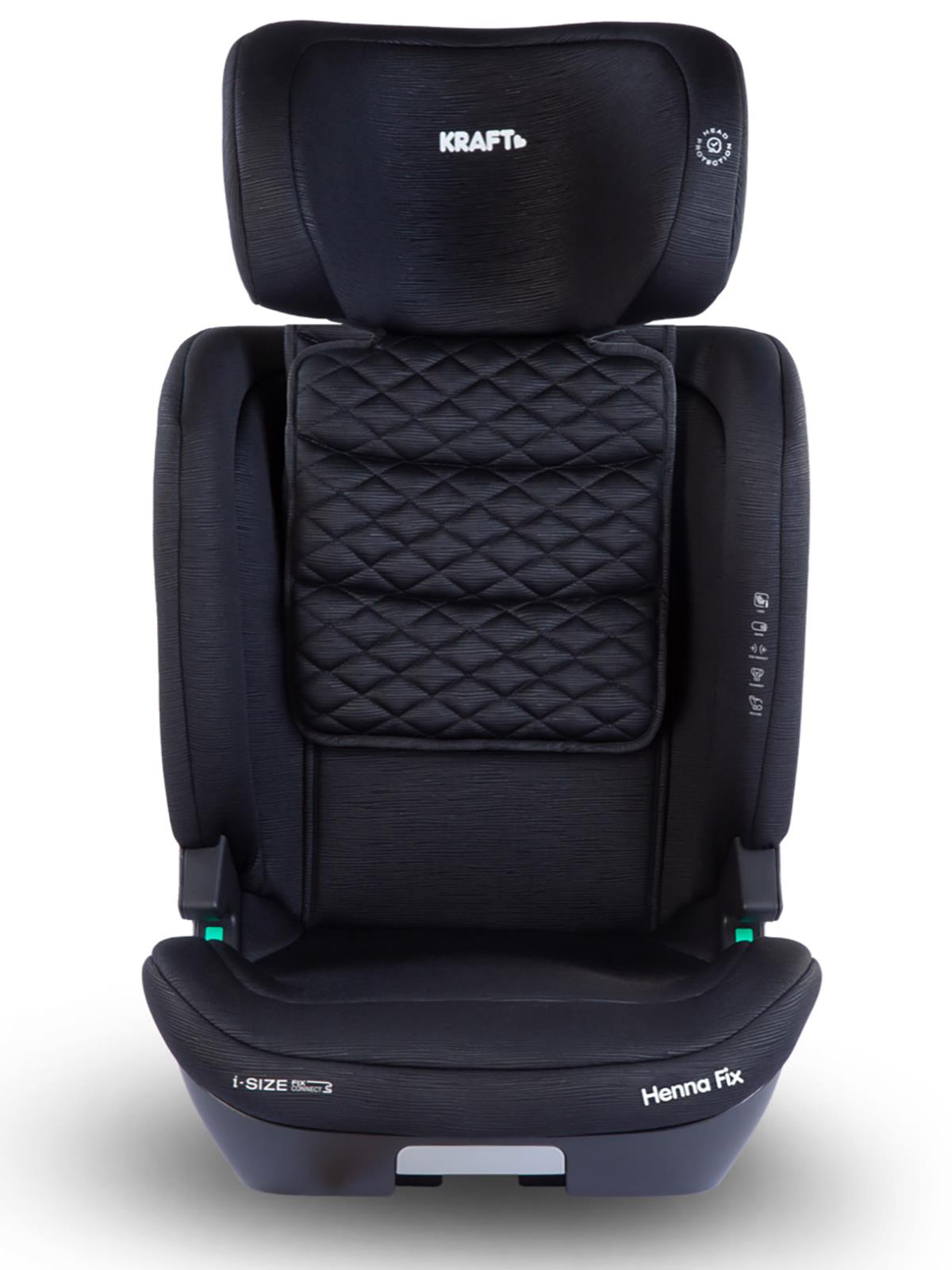 Kraft Henna Fix I-Size Oto Koltuğu 15-36 Kg (100-150 Cm) - Siyah