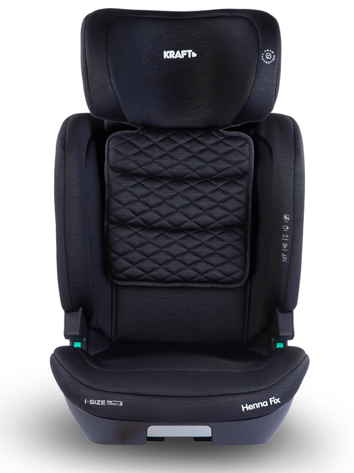 Kraft Henna Fix I-Size Oto Koltuğu 15-36 Kg (100-150 Cm) - Siyah