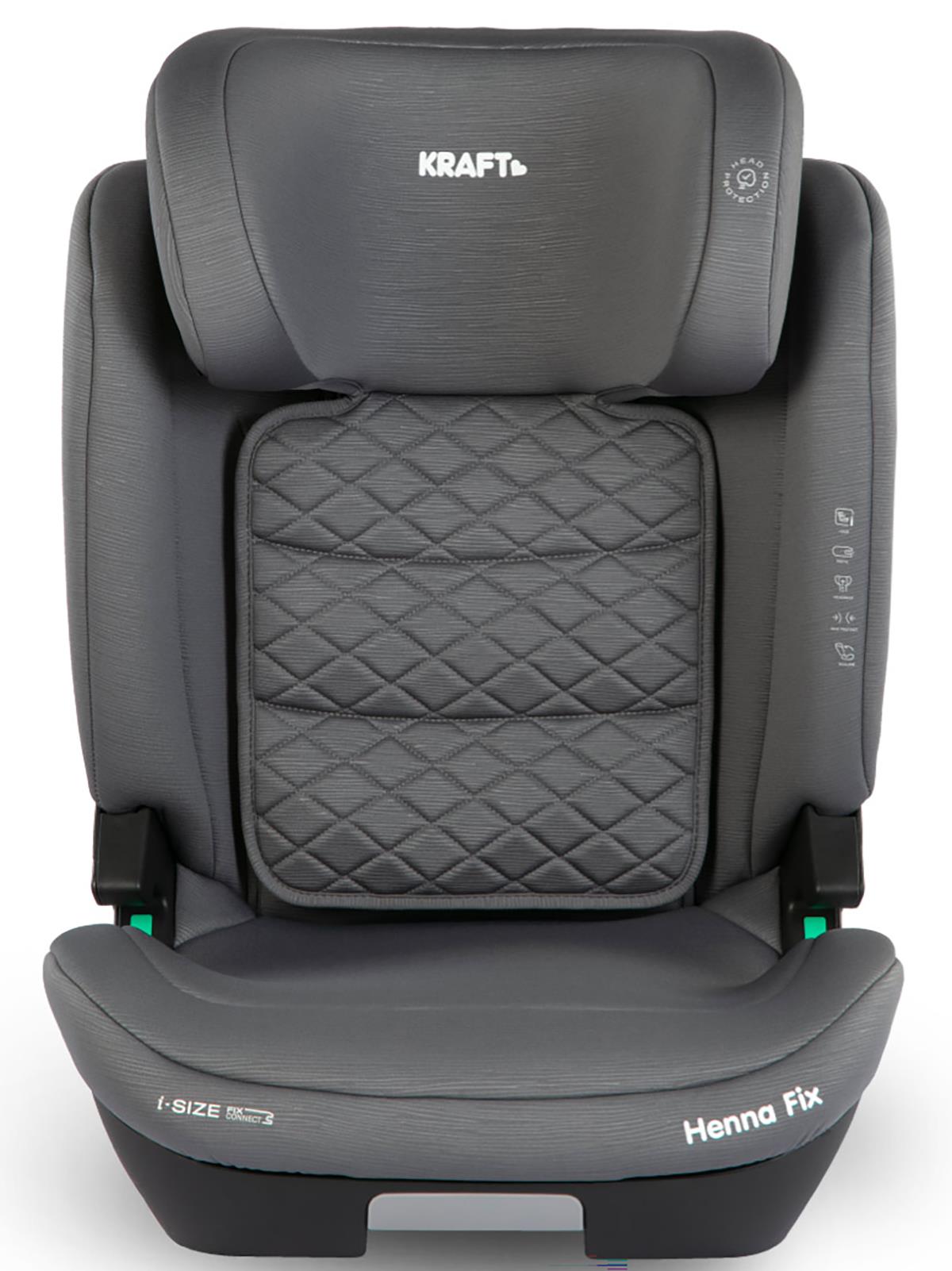 Kraft Henna Fix I-Size Oto Koltuğu 15-36 Kg (100-150 Cm) - Gri