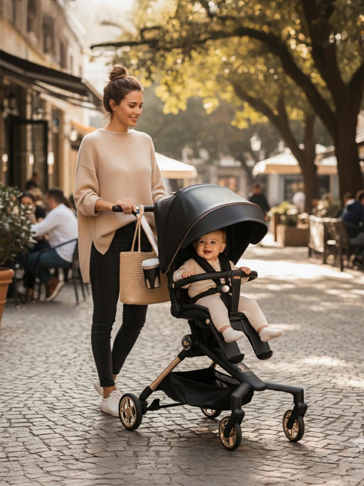 Kraft Coco Özel Dizayn Bebek Arabası - Siyah