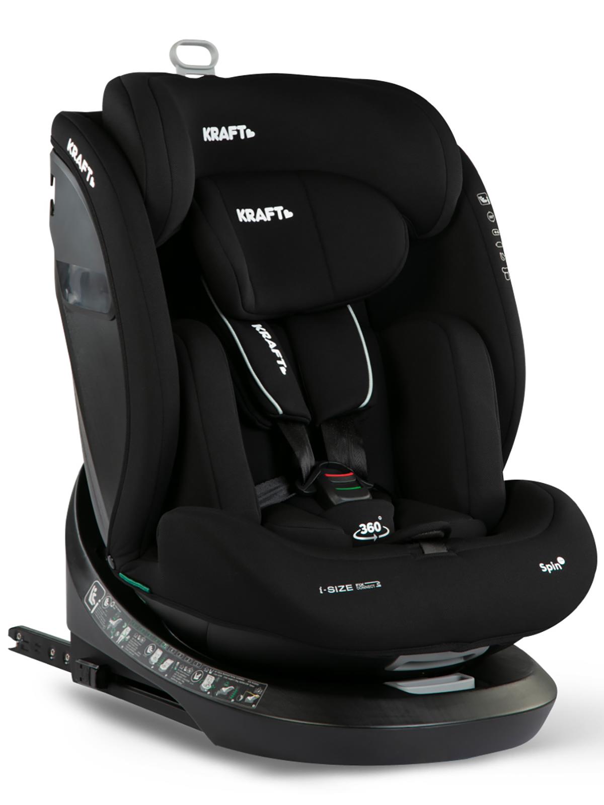 Kraft Spin I-Size Oto Koltuğu 0-36 Kg - Siyah