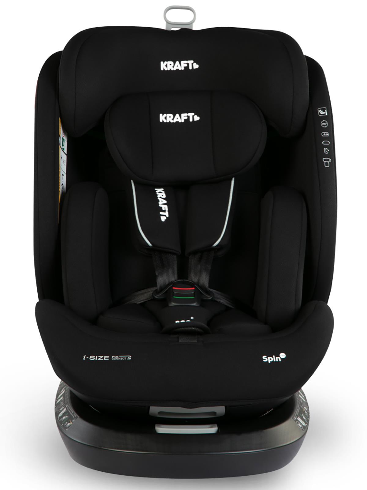 Kraft Spin I-Size Oto Koltuğu 0-36 Kg - Siyah