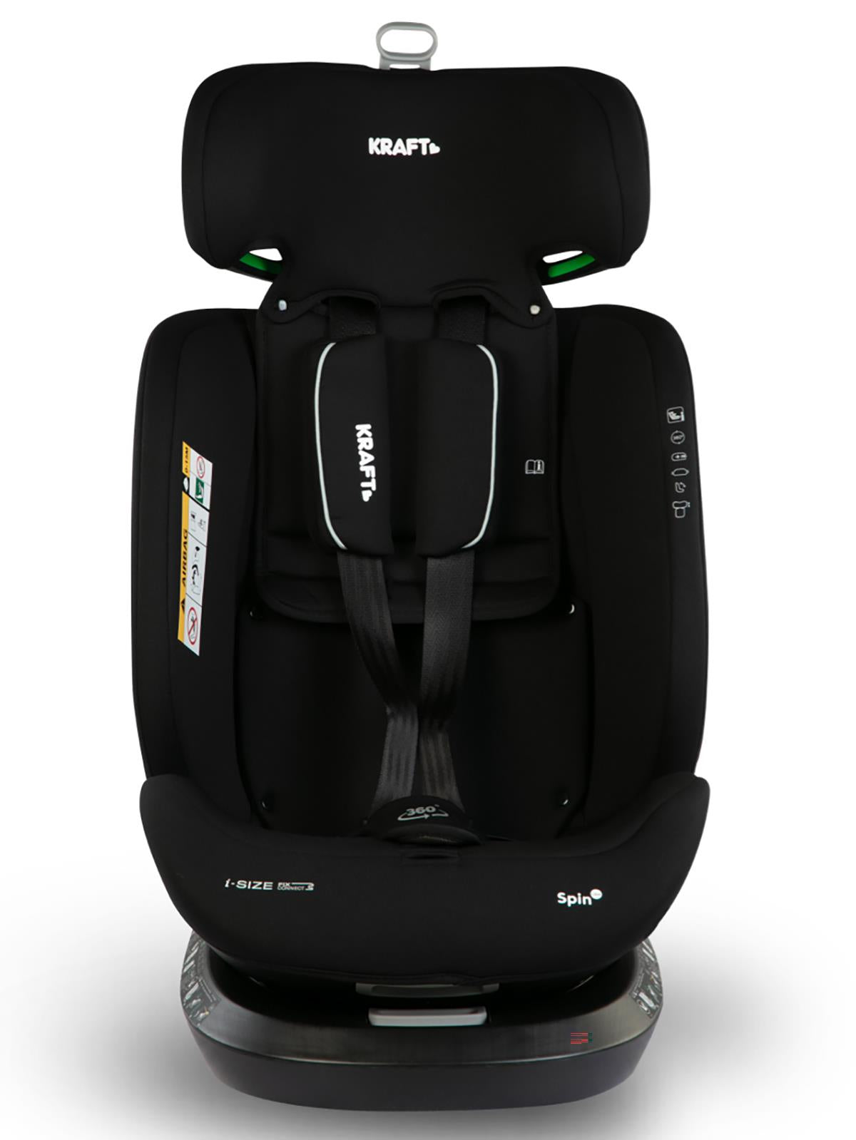 Kraft Spin I-Size Oto Koltuğu 0-36 Kg - Siyah