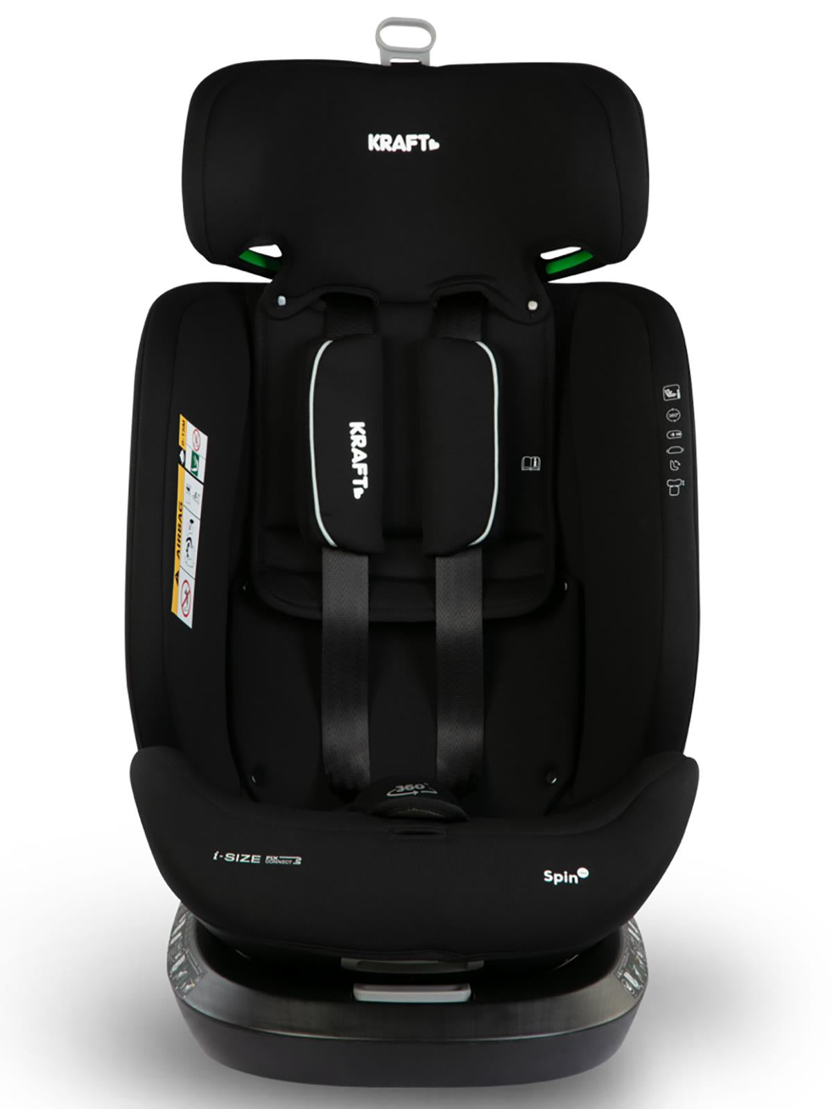 Kraft Spin I-Size Oto Koltuğu 0-36 Kg - Siyah