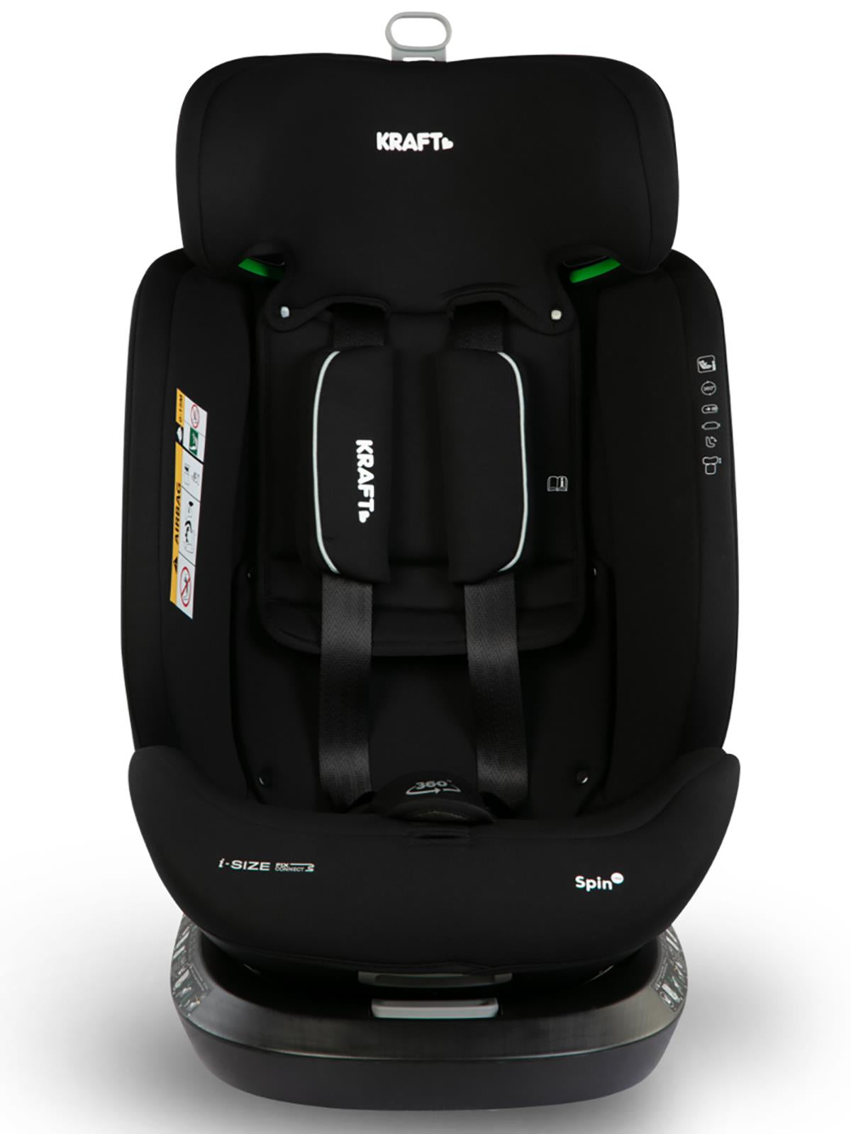 Kraft Spin I-Size Oto Koltuğu 0-36 Kg - Siyah