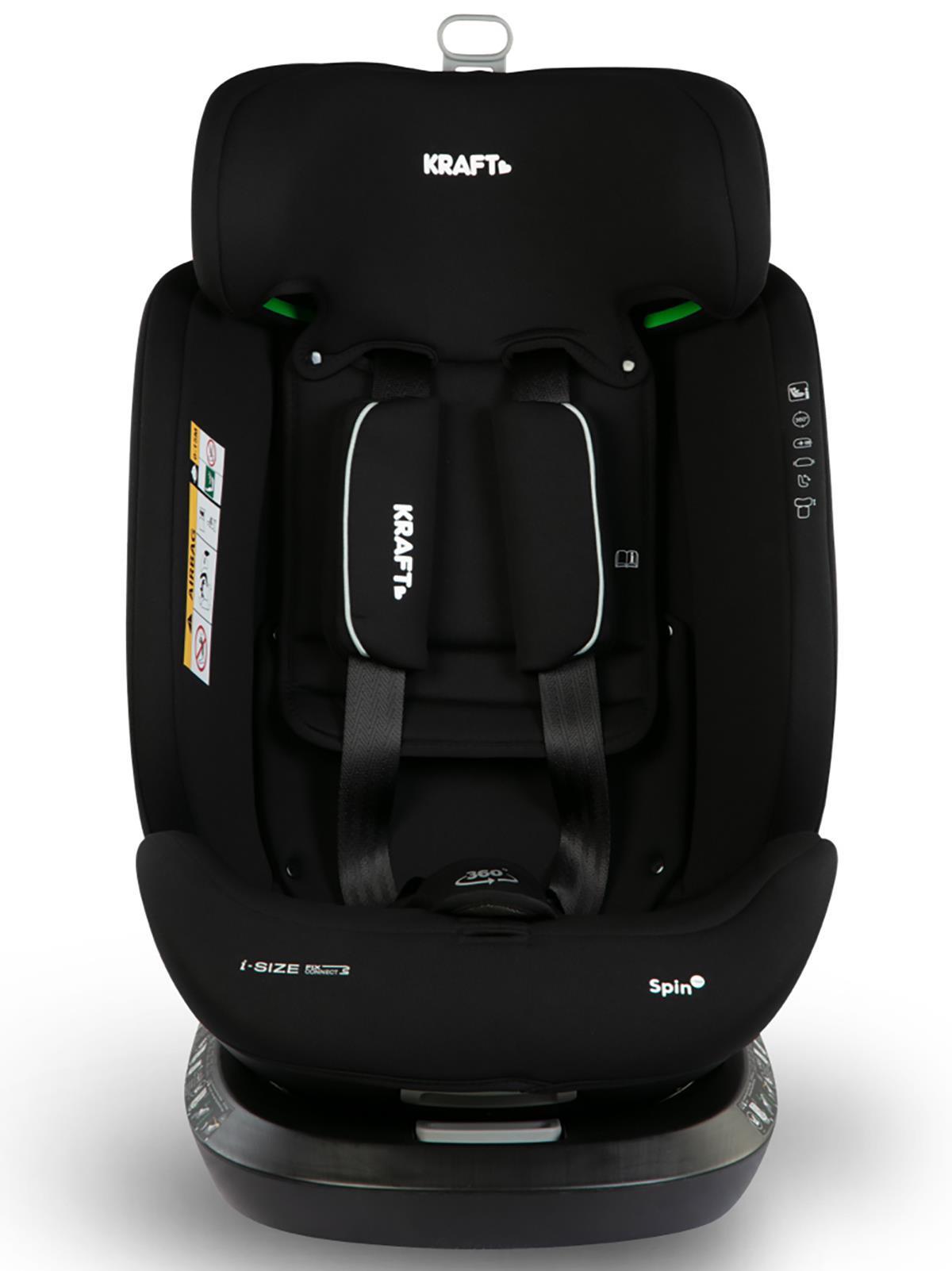 Kraft Spin I-Size Oto Koltuğu 0-36 Kg - Siyah
