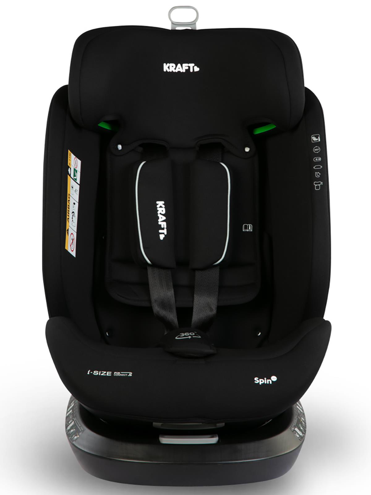 Kraft Spin I-Size Oto Koltuğu 0-36 Kg - Siyah