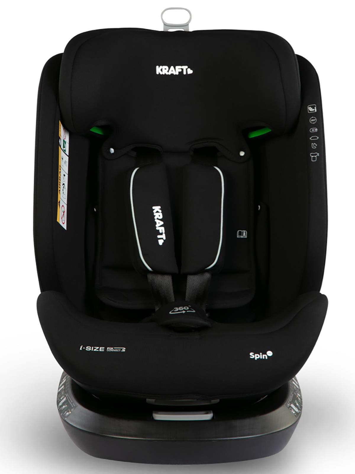 Kraft Spin I-Size Oto Koltuğu 0-36 Kg - Siyah