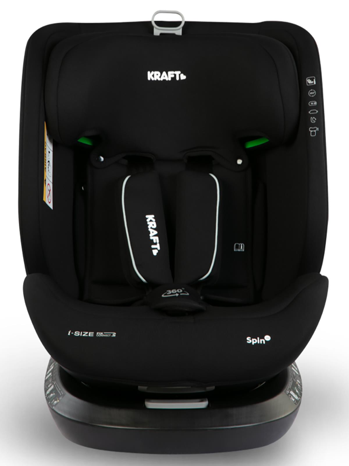 Kraft Spin I-Size Oto Koltuğu 0-36 Kg - Siyah