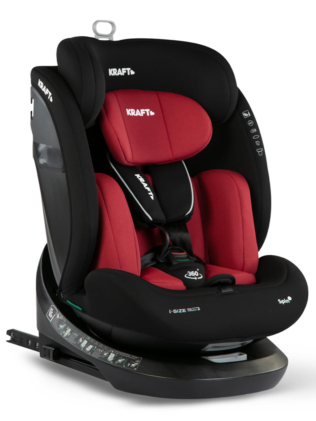 Kraft Spin I-Size Oto Koltuğu 0-36 Kg - Kırmızı
