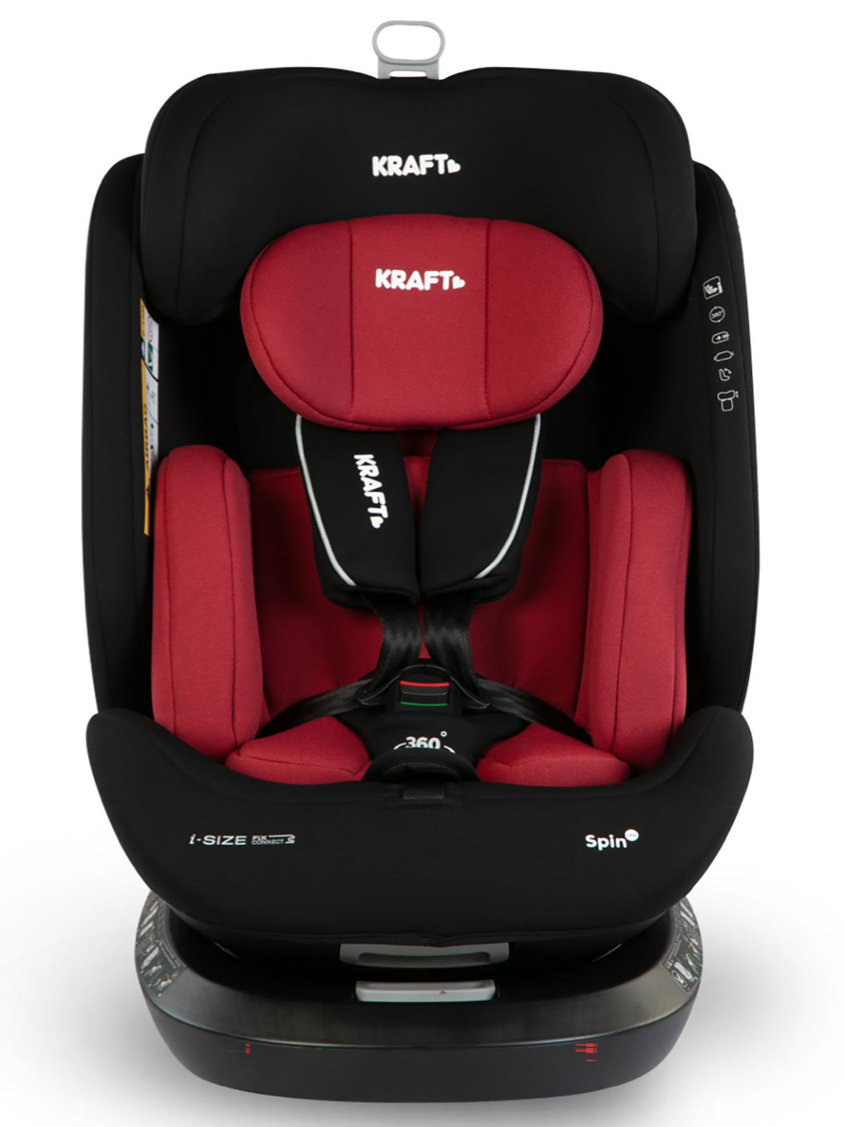 Kraft Spin I-Size Oto Koltuğu 0-36 Kg - Kırmızı