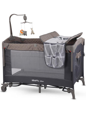 Kraft Milan Anne Yanı Oyun Parkı 70x110 cm - Gri