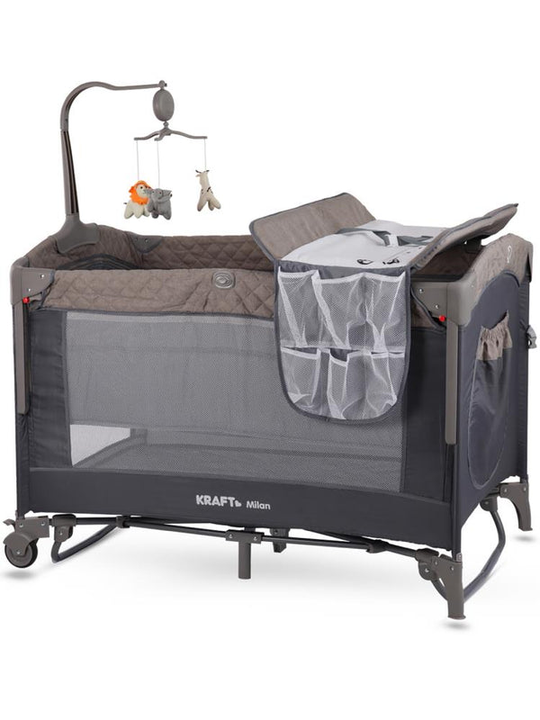 Kraft Milan Anne Yanı Oyun Parkı 70x110 cm - Gri