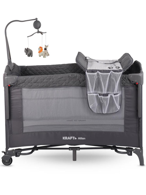 Kraft Milan Anne Yanı Oyun Parkı 70x110 cm - Gri