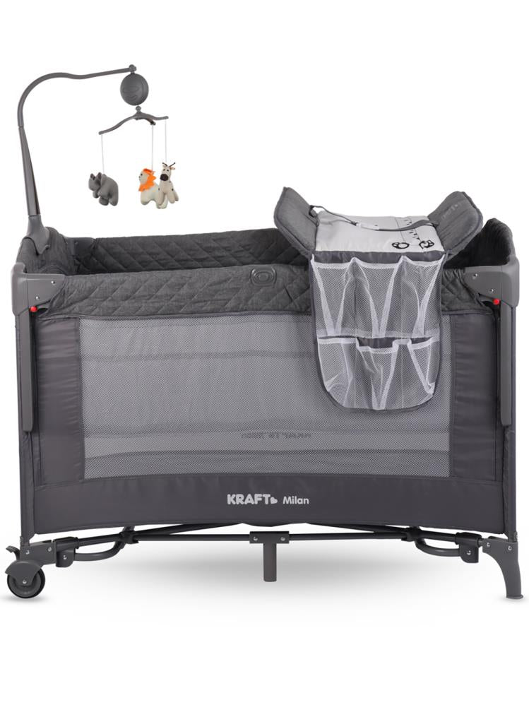 Kraft Milan Anne Yanı Oyun Parkı 70x110 cm - Gri