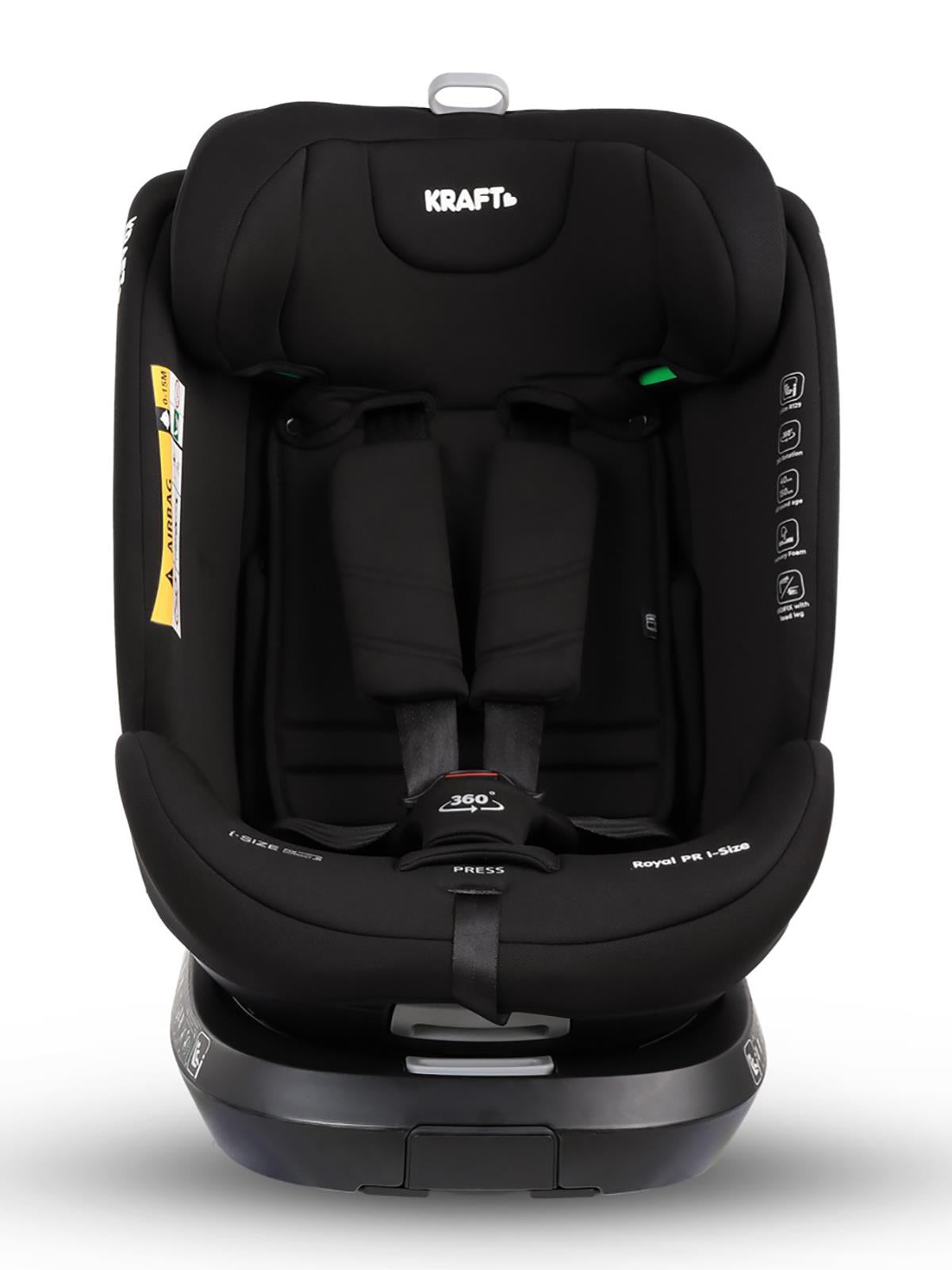 Kraft Royal Pr I-Size Oto Koltuğu 0-36 Kg (40-150 Cm) - Siyah