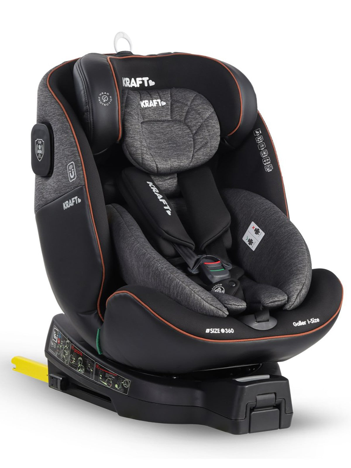 Kraft Galler I-Size Oto Koltuğu 0-36 Kg (40-150 Cm) - Gri