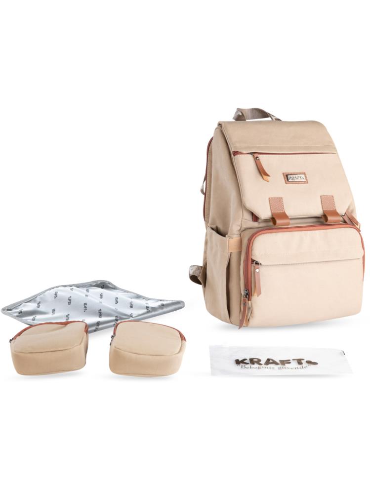 Kraft Moon Bebek Bakım Sırt Çantası - Kahverengi