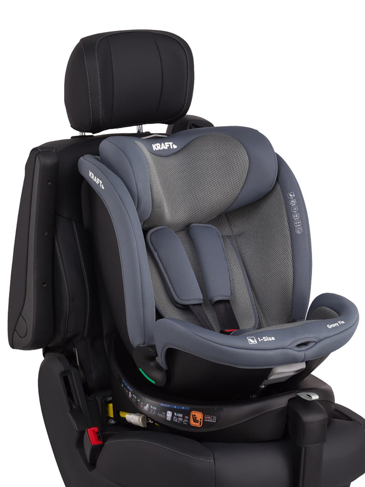 Kraft Grovy I-Size Oto Koltuğu 0-36 Kg (40-150 Cm) - Gri