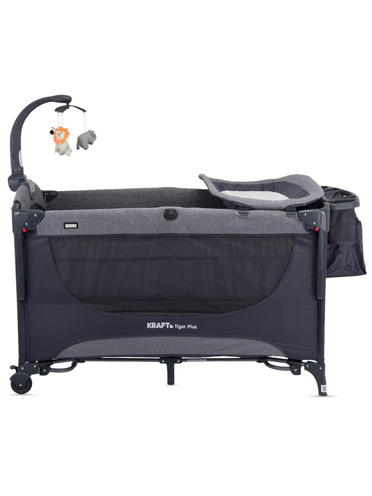 Kraft Tiger Plus Anne Yanı Oyun Parkı 70x120 cm - Gri