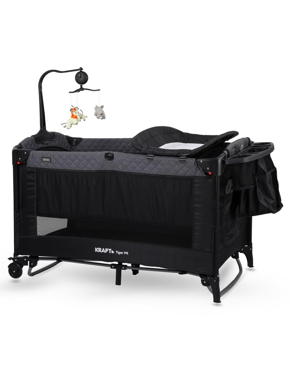 Kraft Tiger Plus Anne Yanı Oyun Parkı 70x120 cm - Siyah