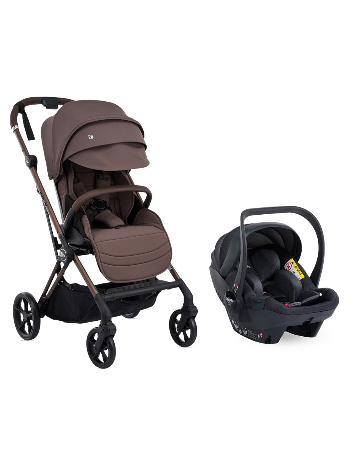 Kraft Drive Travel Sistem Bebek Arabası - Kahverengi