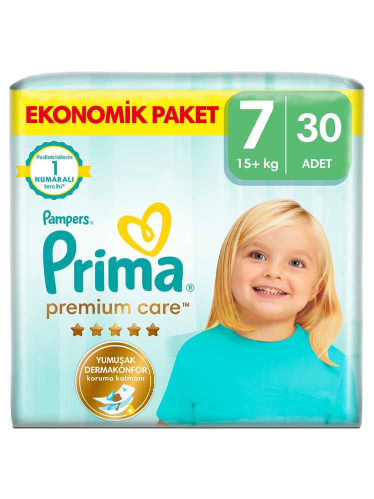Prima Bebek Bezi Premium Care 7 Beden XX Large Ekonomik Paket 30 Adet