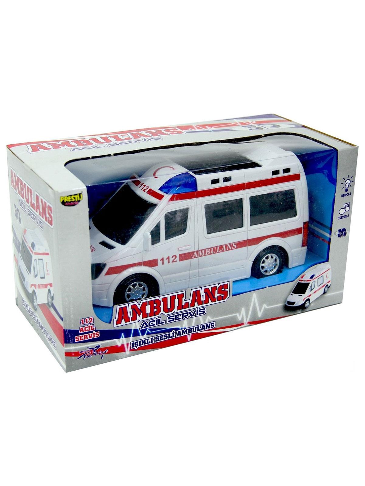 Can Oyuncak Kutulu Pilli Işıklı Ambulans