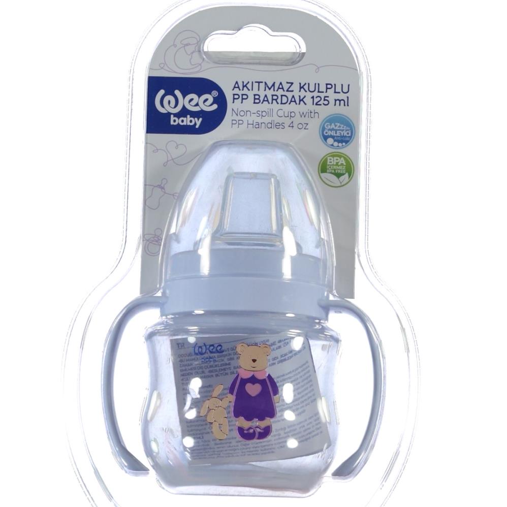 Wee Baby Antıkolok Akıtmaz Kuplı Bardak 125 cc - Mavi