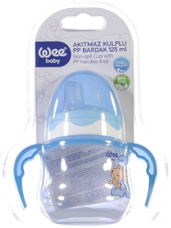 Wee Baby Antıkolok Akıtmaz Kuplı Bardak 125 cc - Mavi