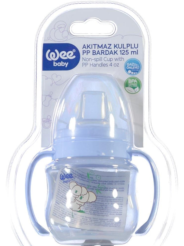 Wee Baby Antıkolok Akıtmaz Kuplı Bardak 125 cc - Mavi