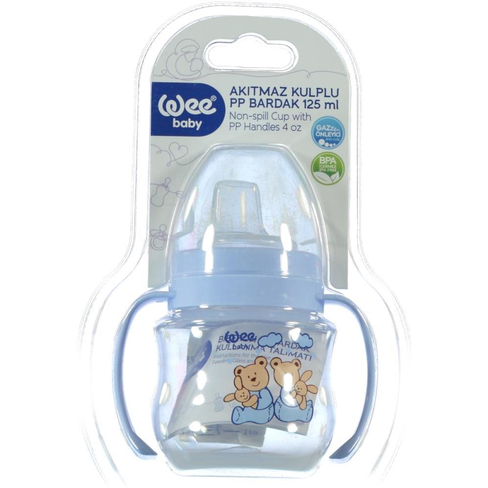 Wee Baby Antıkolok Akıtmaz Kuplı Bardak 125 cc - Mavi