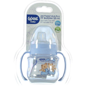 Wee Baby Antıkolok Akıtmaz Kuplı Bardak 125 cc - Mavi