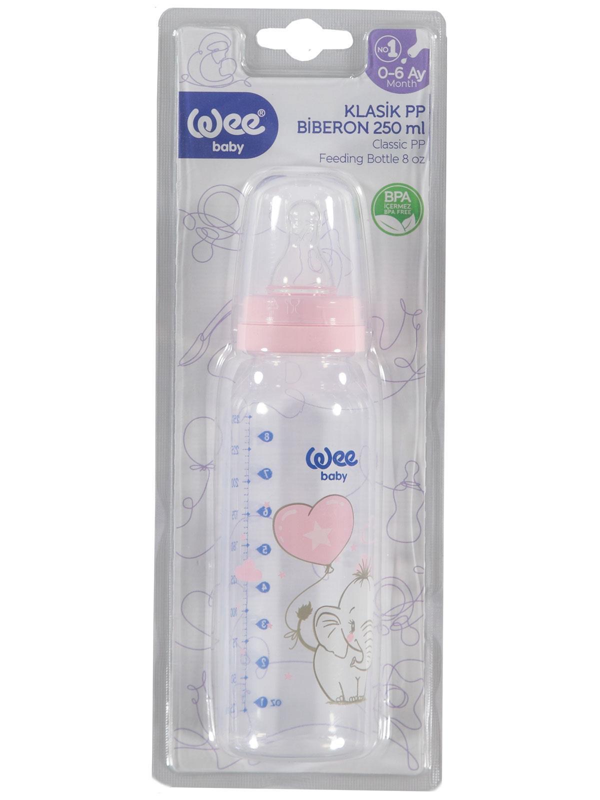 Wee Baby Klasik PP Biberon 250 ml  - Pembe