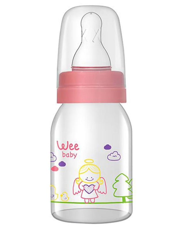 Wee Sılıkon Klasık Kıraz Uclu Cam Bıberon 125 ml - Pembe