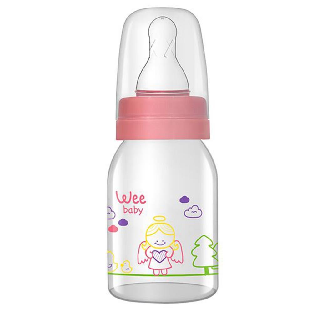 Wee Sılıkon Klasık Kıraz Uclu Cam Bıberon 125 ml - Pembe