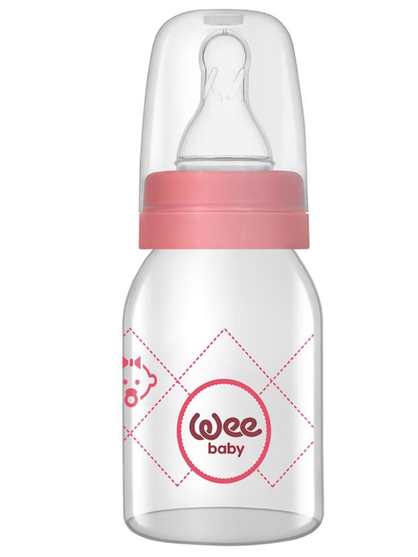Wee Sılıkon Klasık Kıraz Uclu Cam Bıberon 125 ml - Pembe