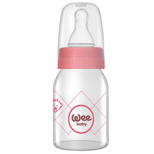 Wee Sılıkon Klasık Kıraz Uclu Cam Bıberon 125 ml - Pembe