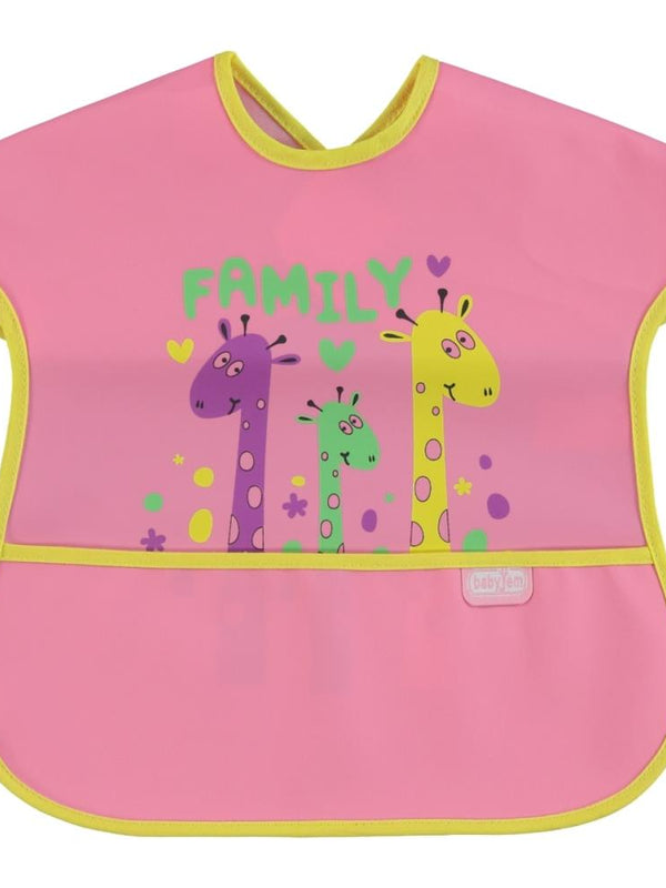 BabyJem Poli Muşamba Önlük Büyük - Pembe