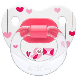 Wee Baby Silikon Damaklı Emzik 6-18 Ay - Fusya
