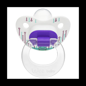Wee Baby Silikon Damaklı Emzik 6-18 Ay - Lila