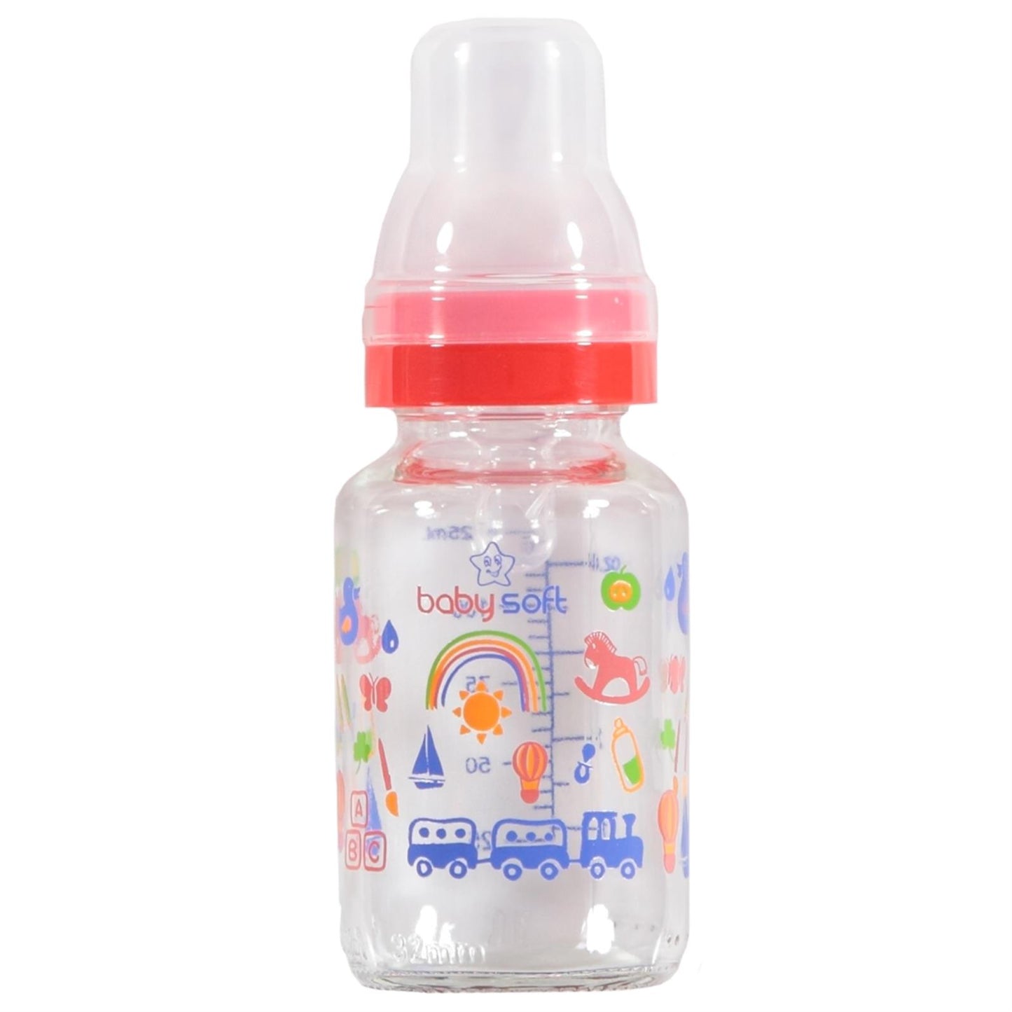 Baby Soft 125 Cc Cam Bıberon - Kırmızı