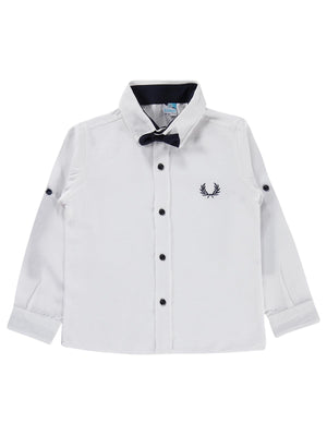 Zeyneva Timo Erkek Papyonlu Gömlek 6-9 Yaş - Beyaz