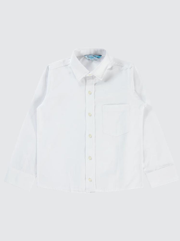 Zeyneva Düz 6-9 Yaş Gömlek - Beyaz