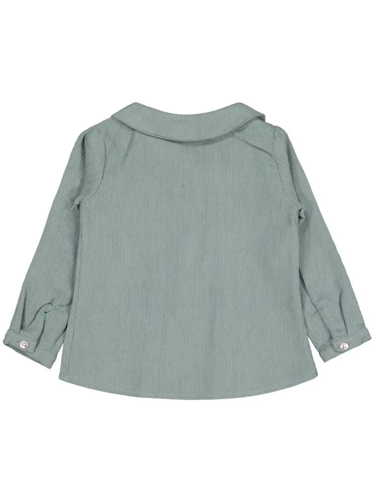Timo U/K Kız Nervürlü Şönil 1-18 Ay Gömlek - Yeşil