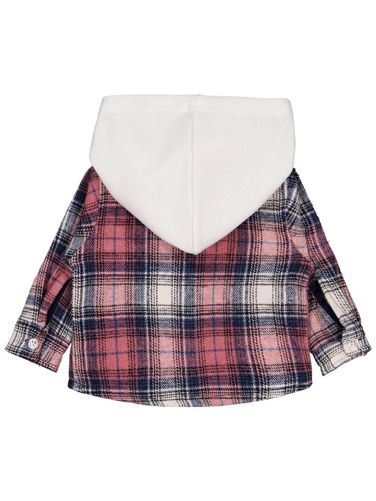 Timo U/K Kız Ekose 6-24 Ay Gömlek - Pudra